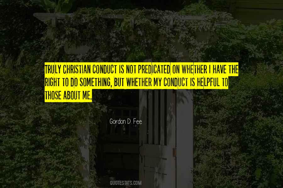 Christian Conduct Quotes #17077