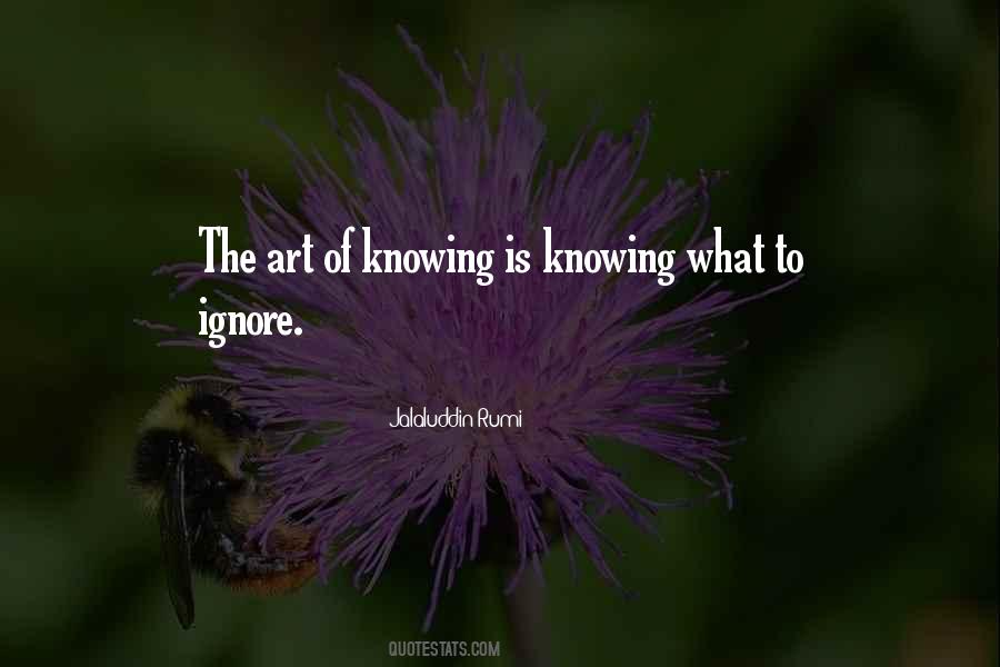 Art Of Knowing Quotes #698267