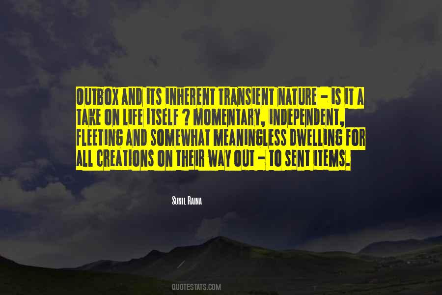 Life Is So Transient Quotes #1162292