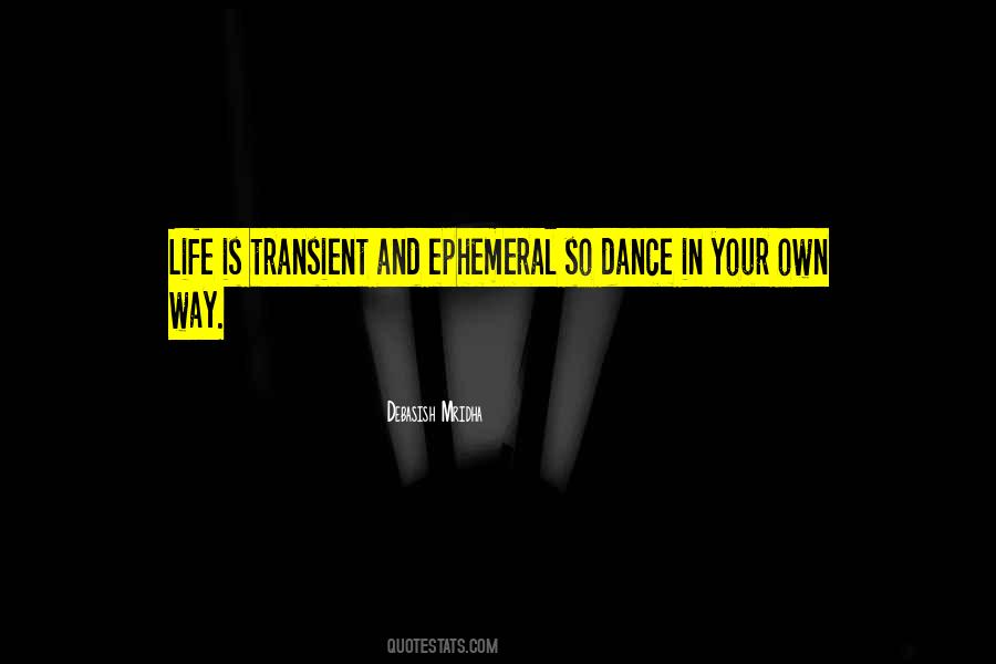 Life Is So Transient Quotes #757344