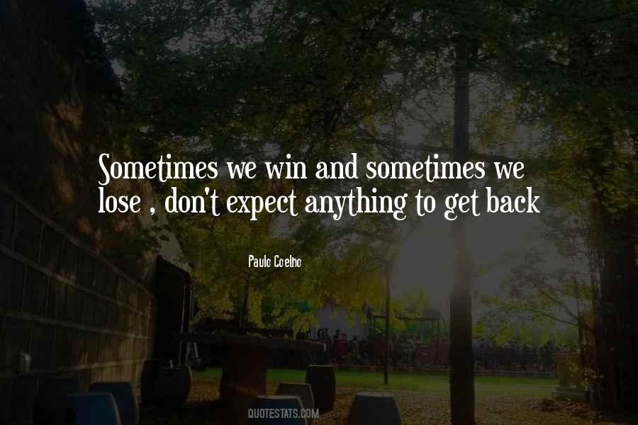 Win Back Quotes #414462