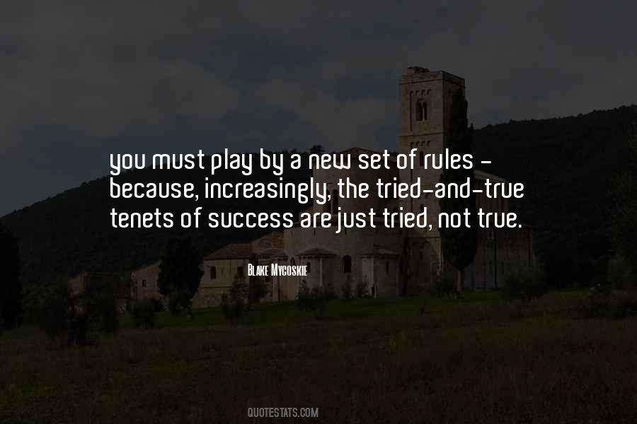 Rules Of Success Quotes #1690528