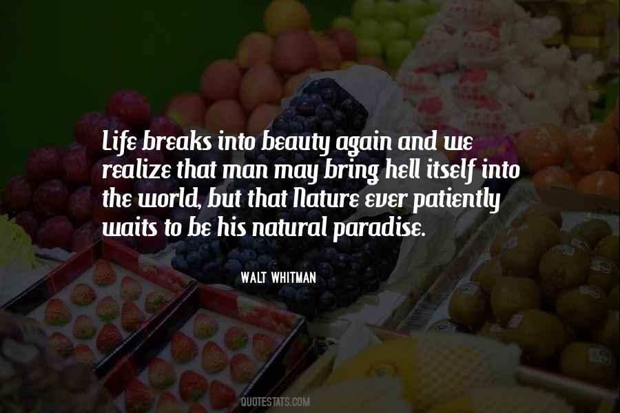 Nature Walt Whitman Quotes #1786739