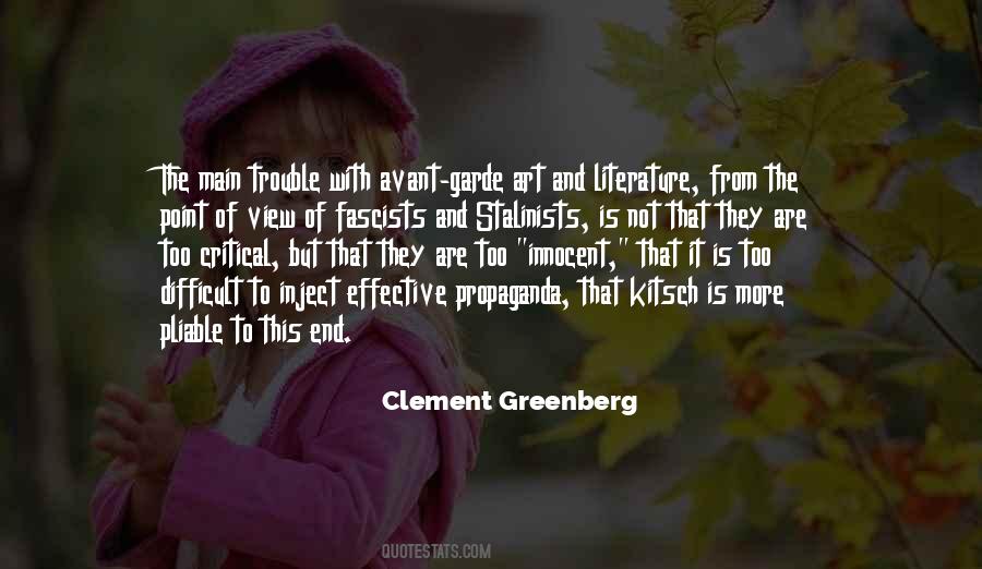 Clement Greenberg Kitsch Quotes #996143