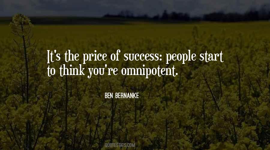 Quotes About The Price Of Success #301249