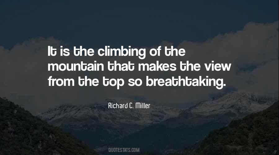 Climbing To The Top Of The Mountain Quotes #1098070