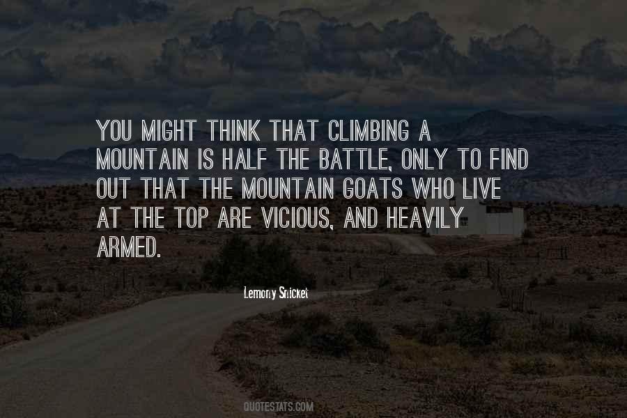 Climbing To The Top Of The Mountain Quotes #67306