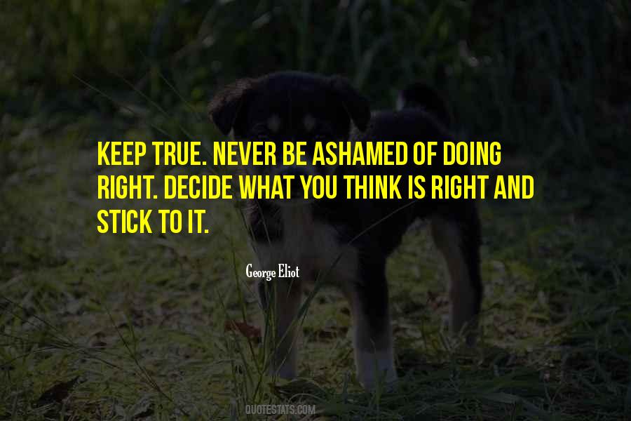 Never Be Ashamed Quotes #401879