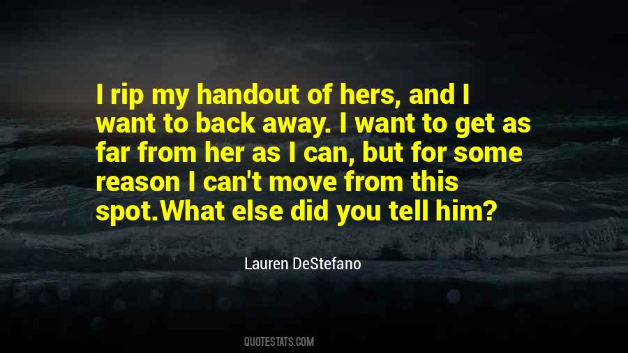 Back Away Quotes #834290