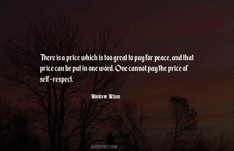 Quotes About The Price Of Peace #1038028
