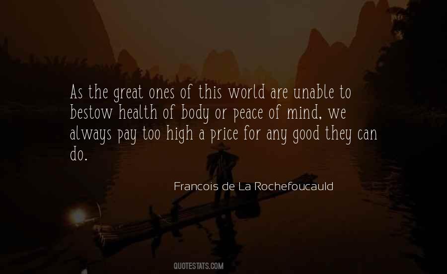 Quotes About The Price Of Peace #1760920