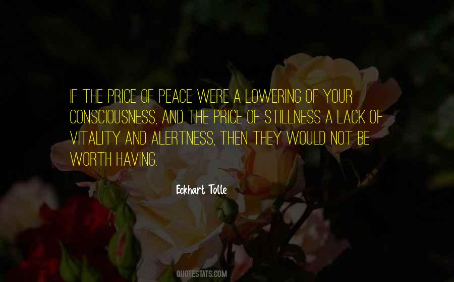 Quotes About The Price Of Peace #283253