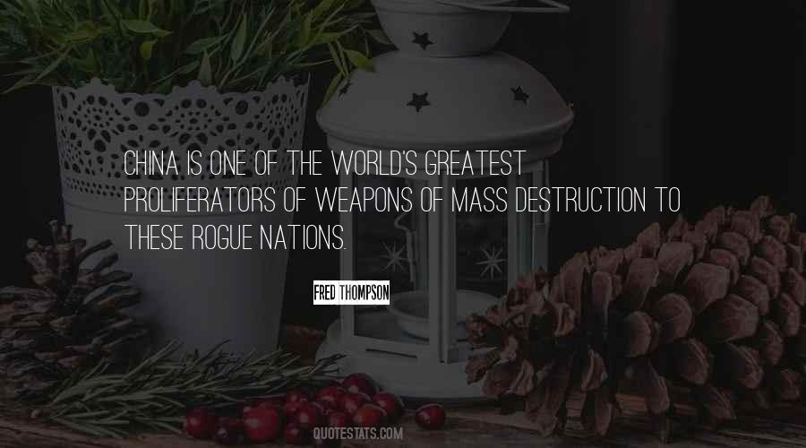 Mass Destruction Weapons Quotes #147342