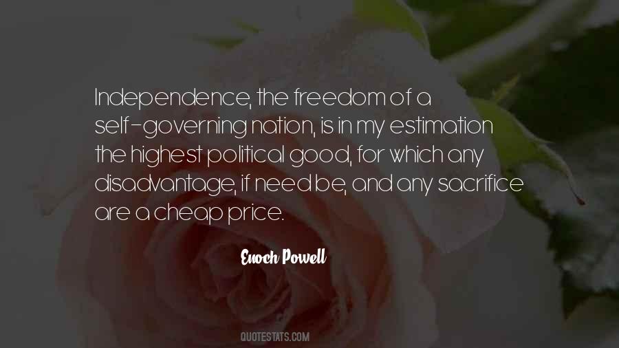 Quotes About The Price Of Freedom #1397034