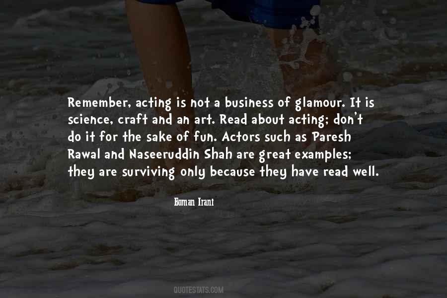 Craft Of Acting Quotes #1848109