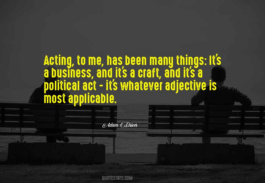 Craft Of Acting Quotes #43402
