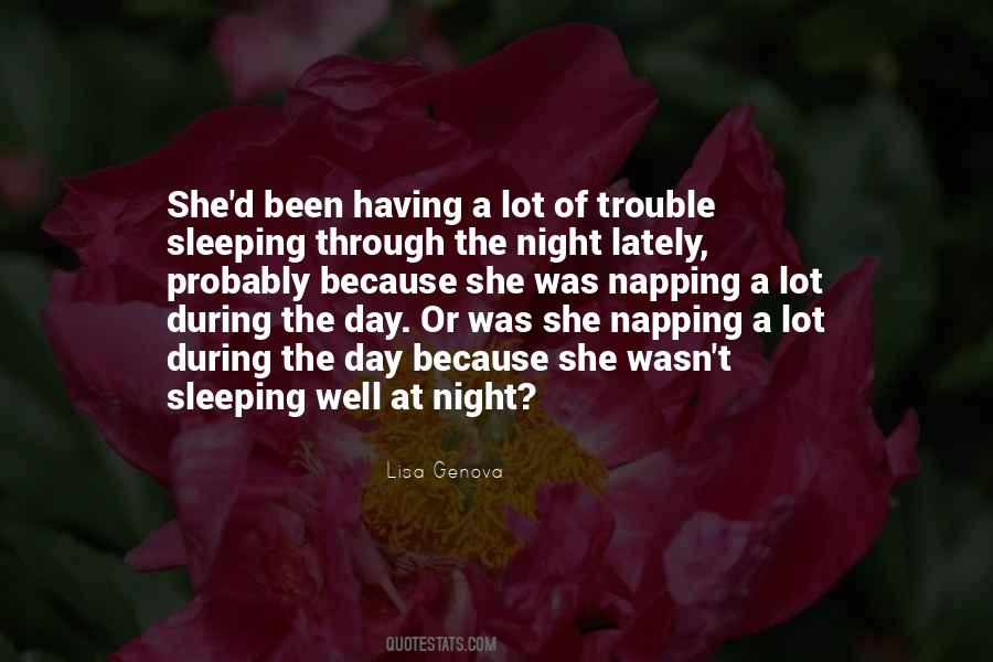 Sleeping At Night Quotes #109121