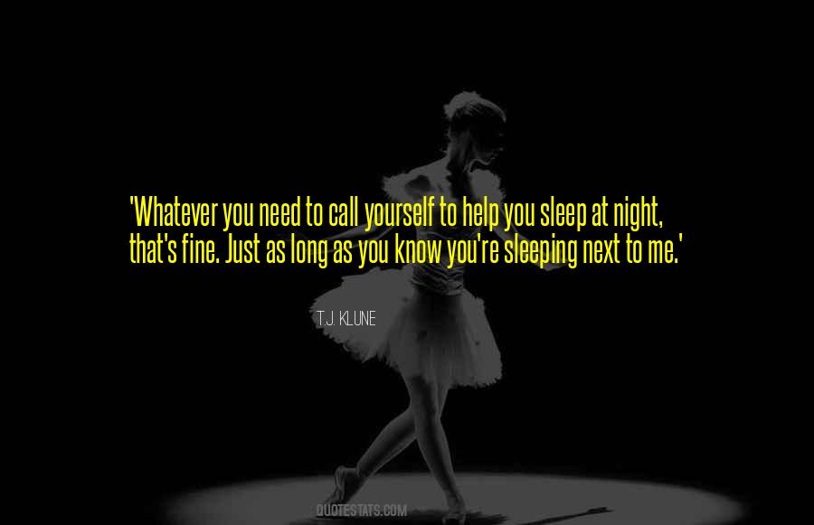 Sleeping At Night Quotes #1095108
