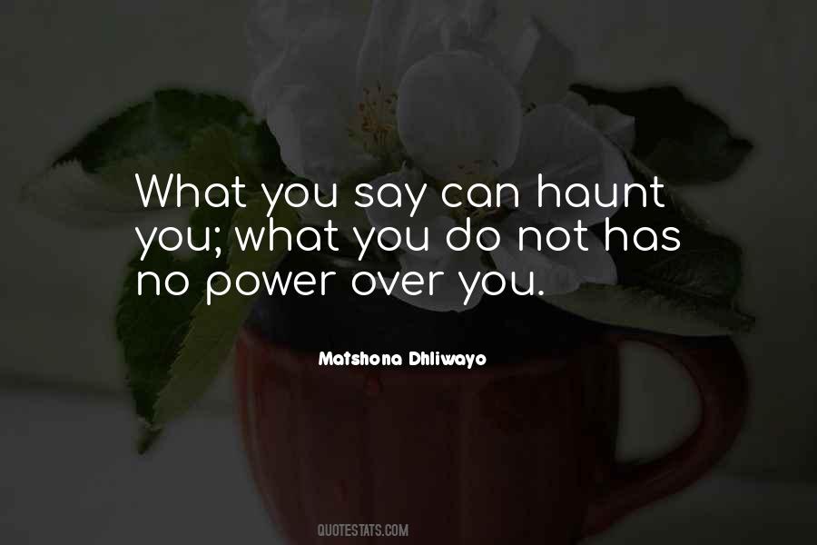 Power Over Quotes #1345330