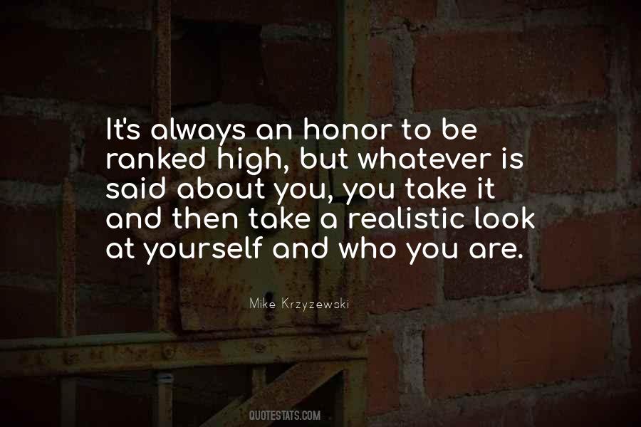 Honor Yourself Quotes #1801752