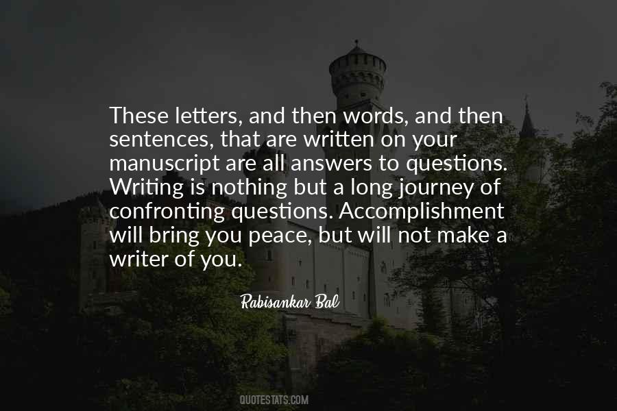 Peace Writing Quotes #1326211
