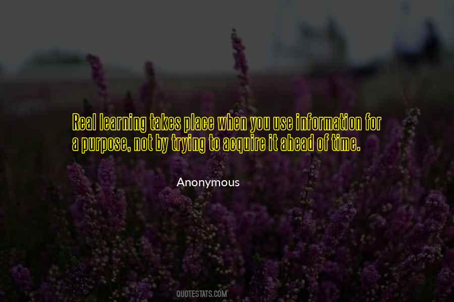 Time For Learning Quotes #797441