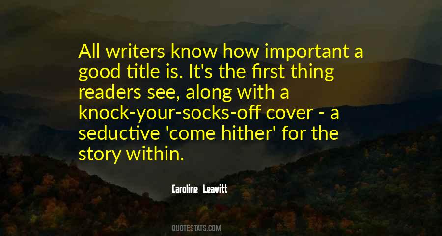 Quotes About Leavitt #823871