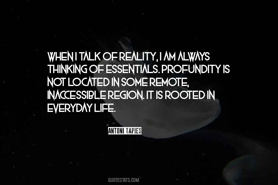 Profundity Of Life Quotes #689136