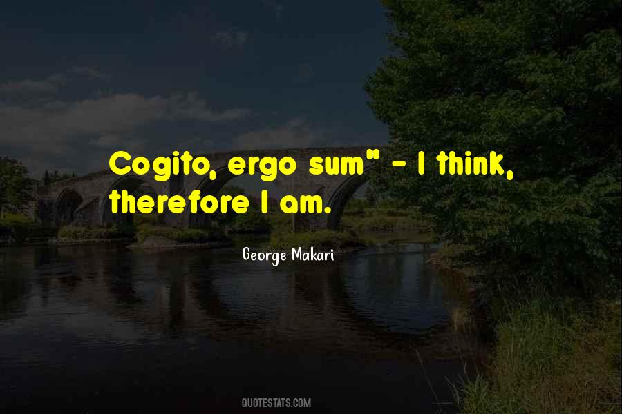 Cogito Ergo Sum Quotes #163425