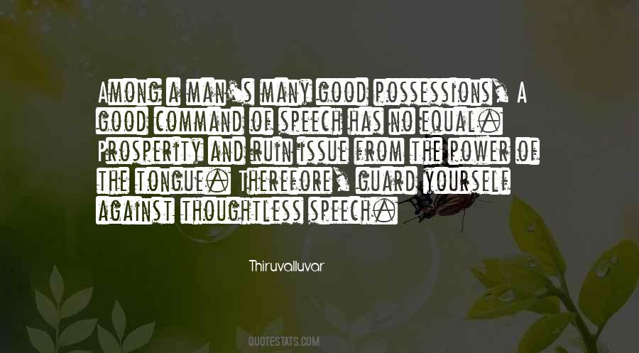 Quotes About The Power Of Speech #1387790