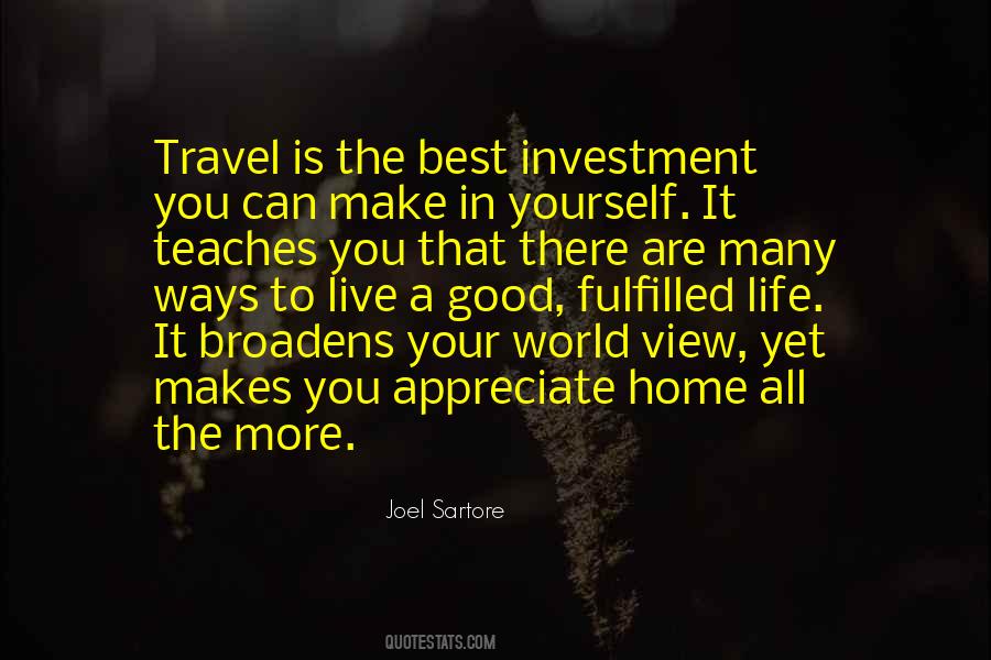 Life S Investment Quotes #726813