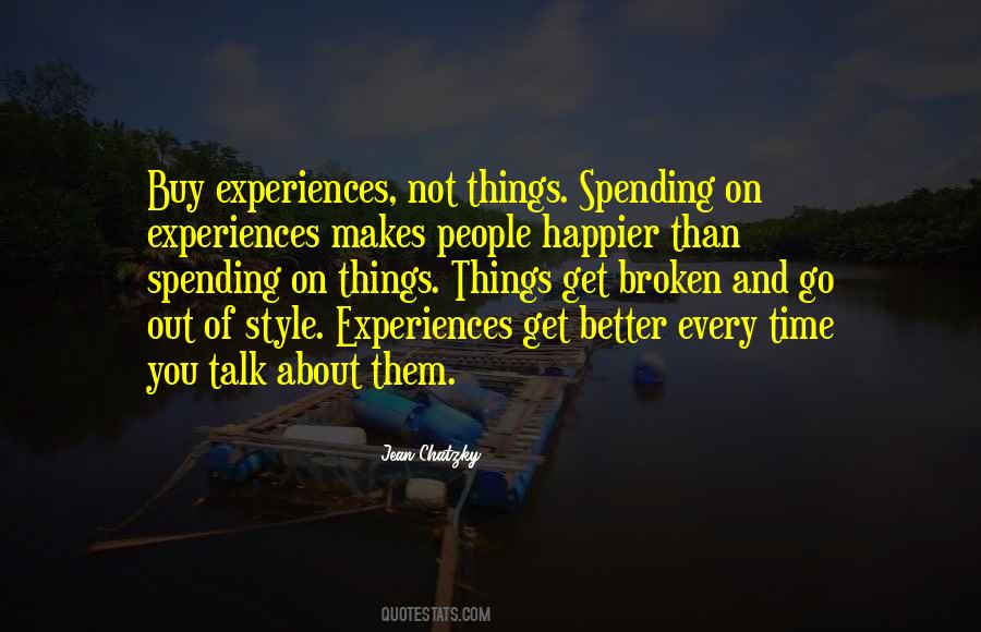 Buy Experiences Quotes #249239