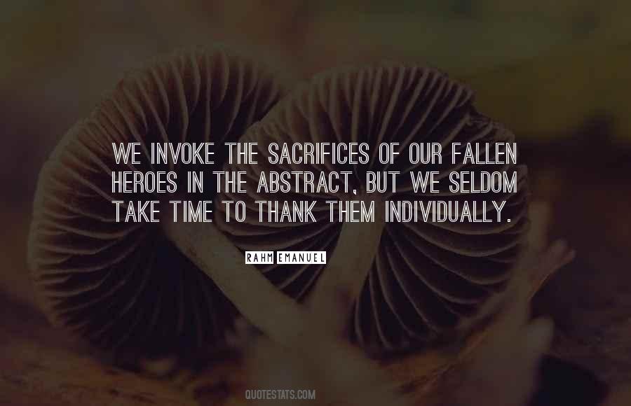 Thank You For Your Sacrifices Quotes #476599