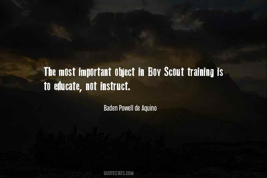 Baden Powell Training Quotes #1261892