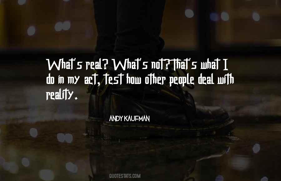 With Reality Quotes #1147658