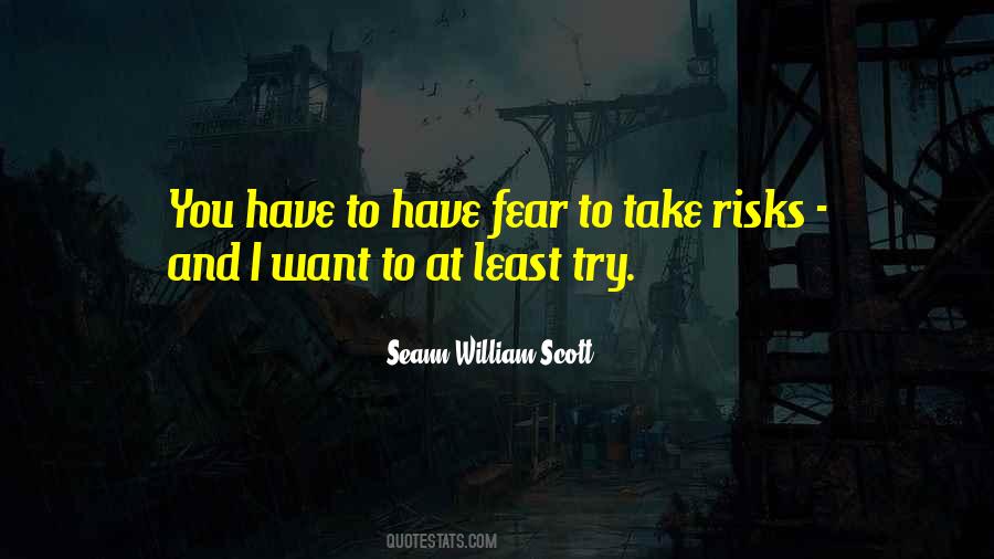 Fear To Take Risks Quotes #1207158