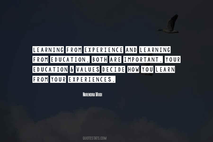 Quotes About Learning Experiences #1654677