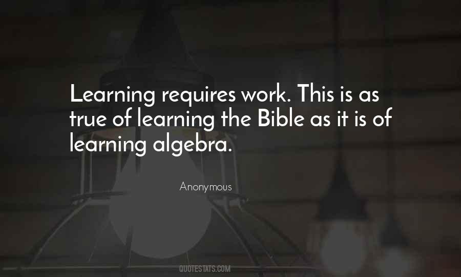 Quotes About Learning Algebra #884880