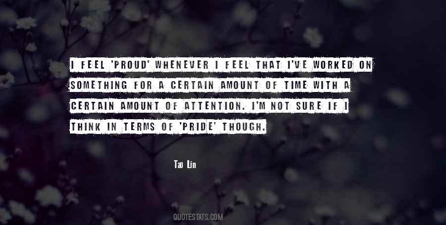 Feel Proud Quotes #851749