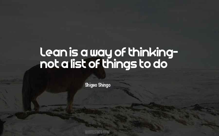 Quotes About Lean Thinking #1550087