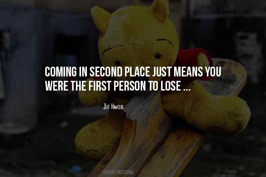 Coming Second Quotes #989220