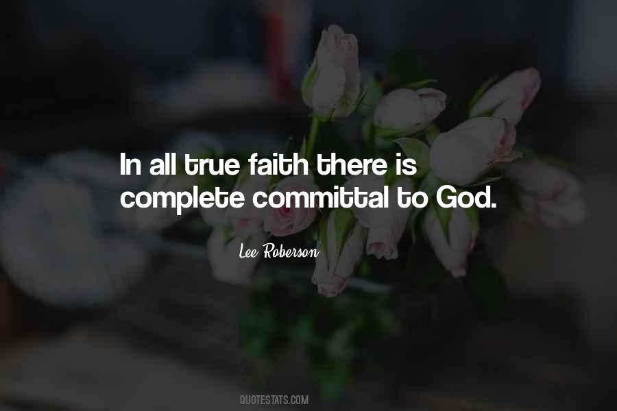 Commitment God Quotes #7582