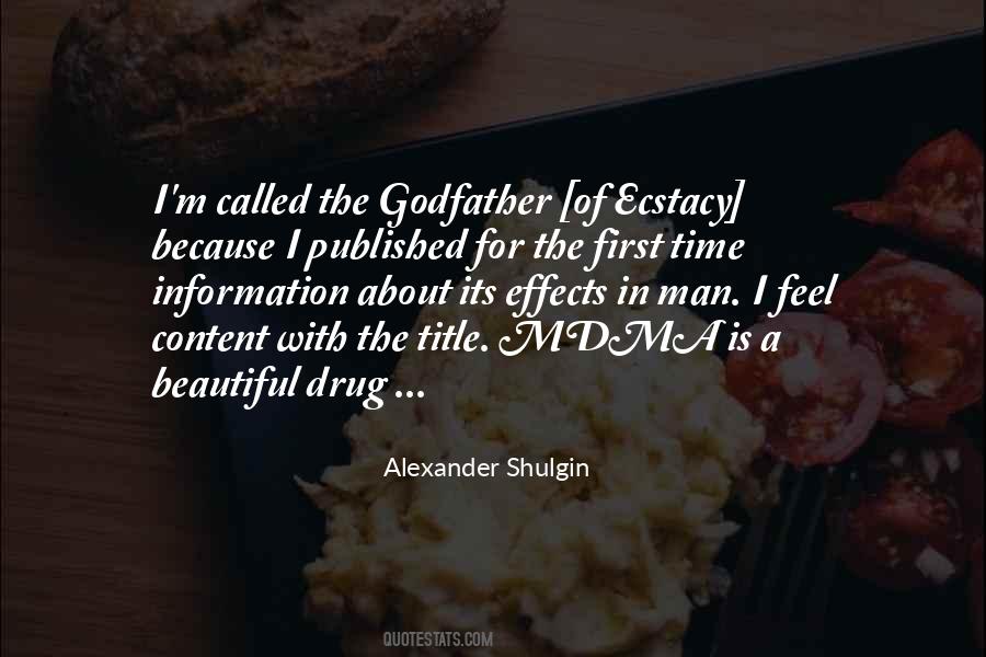 Alexander Shulgin Mdma Quotes #158007