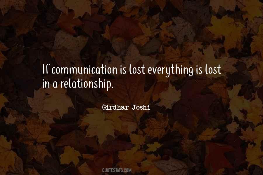 Communication In Relationship Quotes #1665156