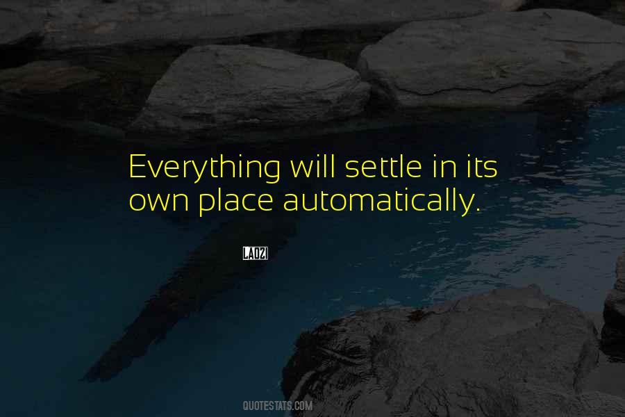 Settling In Quotes #979307