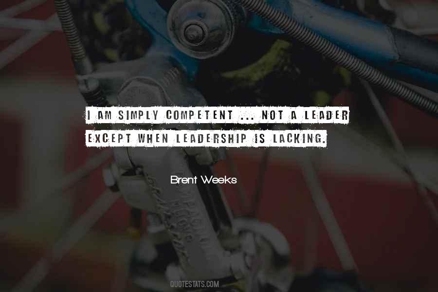 Competent Leader Quotes #1721493