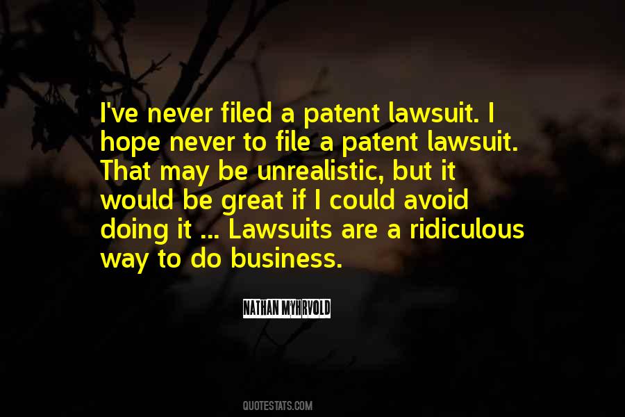 Quotes About Lawsuits #1211402