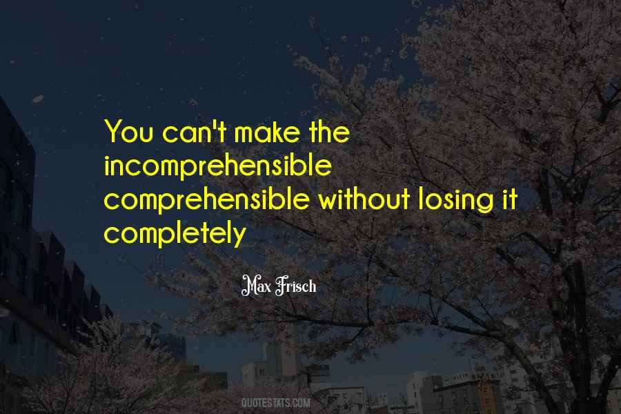 Comprehensible Quotes #753045