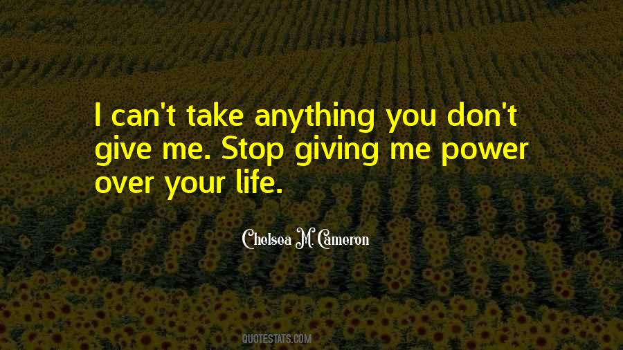 Power Over Your Life Quotes #307730