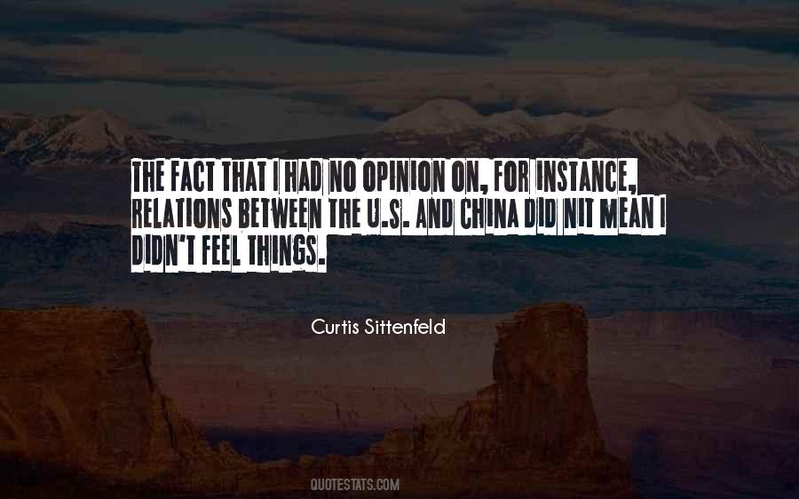 U S China Relations Quotes #583654